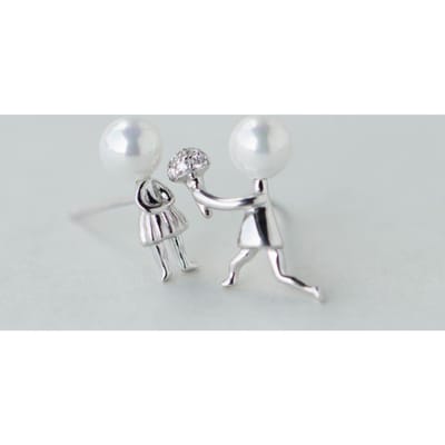 Mode Asymmetrische Oorknopjes Voor Vrouwen Jubileum Bruiloft Sieraden Eh801 gray