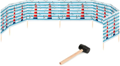 Garronda Strand Windscherm Met Stokken - Windscherm Strand – Windscherm – Rubberen hamer – GD-EX-Wb-10m