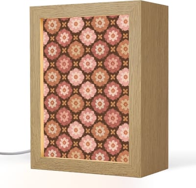 Tafellamp 15x20 cm - LED lamp - Geometrisch - Bloemen - Kleurrijk - Decoratieve tafellampen - Dimbaar - Tafellampje slaapkamer - Woonkamer binnen