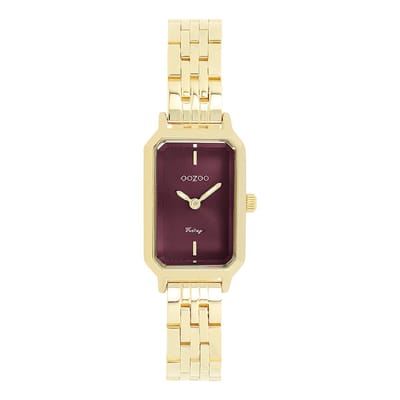 OOZOO Vintage series - Goudkleurige OOZOO horloge met roestvrijstalen armband - C20459