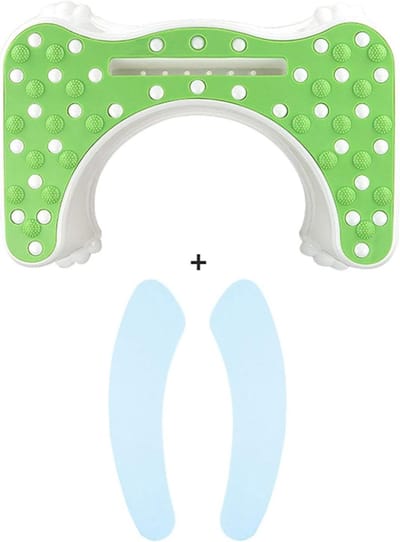 Toilet kruk - Voetenbankje badkamer - Ontlasting bevorderen - Antislip massagekussen - 47x35x21cm - Groen