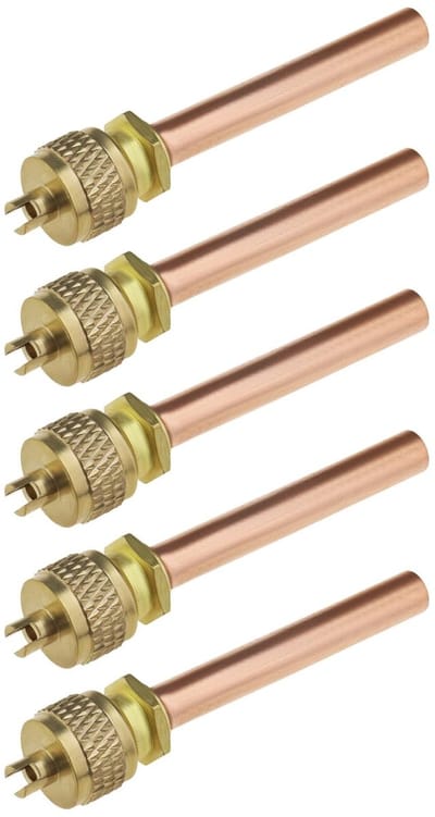 Dailygoods - Dailygoody - Koelmiddel Vullen Terugslagklep - 5 stuks - Koper - 1/4 inch - Vervangingsonderdeel - Geschikt voor Koelkasten en Airconditioners - K...