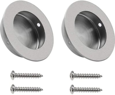Dailygoody - Ronde Inbouw Handgrepen - Zilver - Flush Pull