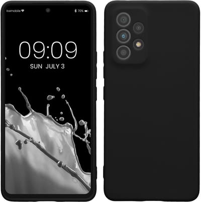 kwmobile telefoonhoesje geschikt voor Samsung Galaxy A53 5G - Hoesje voor smartphone - Precisie camera uitsnede - In zwart