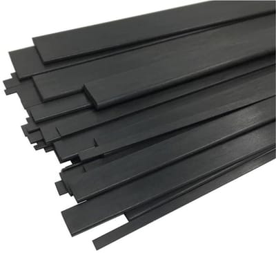 Koolstofvezel Platen - Platte Strips - Modelbouw Decoratie - Hoge Temperatuur Bestand - 40 Stuks 500mm - Zwart