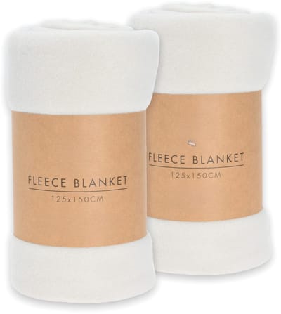 Dailygoods- Fleecedeken Set van 2 - 125 x 150 cm - Lichtgewicht - Onderhoudsvriendelijk - Waterdicht - Anti-pilling Afwerking - Deken