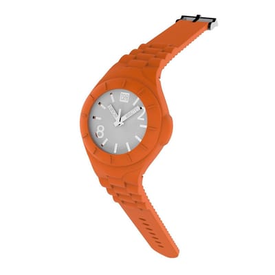 TOO LATE - siliconen horloge - MASH UP LORD REG - Ø 40 mm - orange