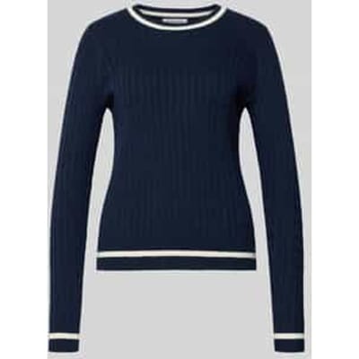 Gebreide pullover met geribde boorden