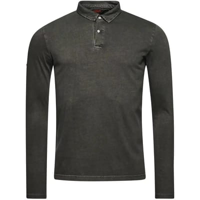 Superdry Studios Jersey Lange Mouw Poloshirt Grijs 2XL Man