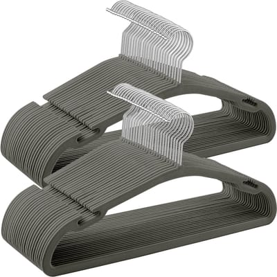 SONGMICS - Kledinghangers - Fluwelen Kledinghangers - Antislip met Brede Schouderuitsparingen - Ruimtebesparend voor Garderobe