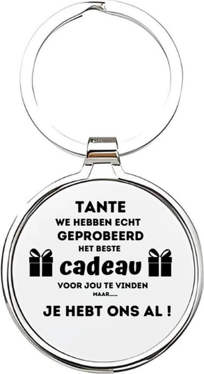 Akyol - tante we hebben echt geprobeerd om het beste cadeau voor je te vinden maar je hebt ons al Sleutelhanger - Tante - de liefste tante - tante sleutelhanger - sleutelhanger - sleutelhanger voor tantes - familie sleutelhanger - 4 x 7,5 CM