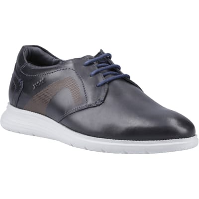 Pod Aston Leer Heren Navy Veterschoenen