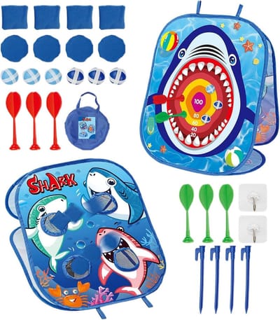 Bonenzak Werpspel - Cornhole Set - Buitenactiviteiten Kinderen - Compleet Met Accessoires - 58 x 48 x 31 cm - Carnavalsstijl
