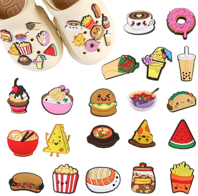 Dailygoods- Schoenstekers Set van 20 - Grappige/Schoenclips - Decoratie voor Volwassenen/Kinderen - Waterdicht/PVC - Ideaal voor Feestjes/Festivals - Schoenbedels