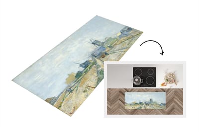 Keukenloper - Loper keuken - Montmartre: molens en moestuinen - Vincent van Gogh - 120x50 cm - Keukenloper vinyl