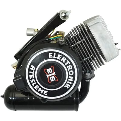 Motor met uitlaat en ontstekingsdeksel P2R Peugeot 103 Vogue