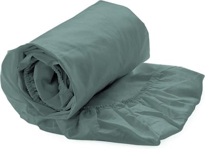 Heckettlane Hoeslaken Elementi - Onderlaken voor tweepersoonsbed - 160x200 - 100% Katoen-Satijn - Mineral Green
