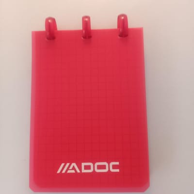 Adoc Notitieboekje Notitie Boek Ringband 3 Ringen Colorlines Geruit 5 mm Rood 78x118mm