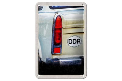 Blechschild Reise 12x18cm Berlin DDR Symbol Fahrzeug Krieg Schild
