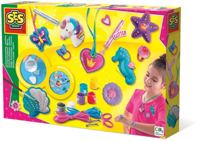 SES Creative - Hobby Pink - Gieten en Schilderen - Sieraden Maken - Knutselen Meisjes - Sneldrogend - Vanaf 5 jaar
