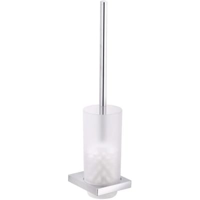 KEUCO origineel reserveglas, echt kristalglas wit gematteerd voor toiletborstelgarnituur Edition 11, 19 cm hoog, glazen houder voor toiletborstel
