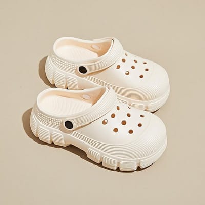 Nieuwe Zomersandalen voor Dames Diksoldige Teen Diksoldige Verhoogde Semi-slipper Schoenen Comfortabel en Casual 41 white