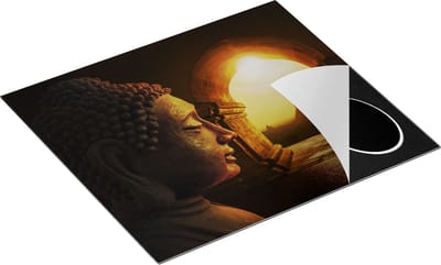 Chefcare Inductie Beschermer Boeddha met Mooi Uitzicht - 60x50 cm - Afdekplaat Inductie - Kookplaat Beschermer - Inductie Mat