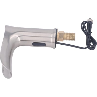 Robinet sans contact G1 2 pouces DN15 Filetage mâle Capteur automatique Robinet d'eau mains libres pour cuisine salle de bain gray