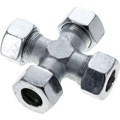 18L Verzinkt Stalen Kruissok Snijring 315 Bar DIN 2353 - FL4X-C-EZ-18-L
