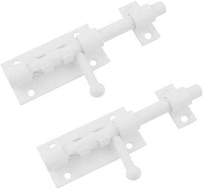 Dailygoods- Schuifdeurvergrendeling 10,5 cm - 2 Stuks - Roestvrij Staal - Duurzaam - Veilig - Geschikt voor Deuren/Ramen/Kasten - Deurslot