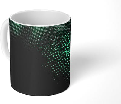 Mok - Koffiemok - Stippen - Groen - Vervagen - Mokken - 350 ML - Beker - Koffiemokken - Theemok