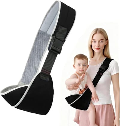 Baby Draagzak - draagdoek - heupdrager - Baby Tailleband - Draagbare draagzak - Peuter - Hoge Kwaliteit Draagzak - Verstelbare zijdelingse draagband voor peuters - Ergonomische - Geschikt voor baby's en kinderen van 6 tot 48 maanden - Zwart