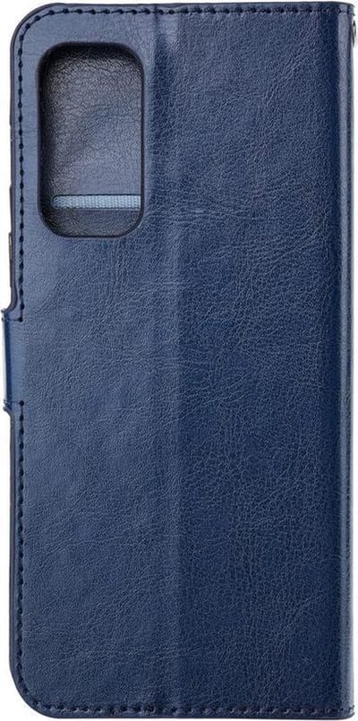 Bookcase Geschikt voor: Oppo Reno6 5G - Donkerblauw - portemonnee hoesje met 3 stuk Glas Screen protector