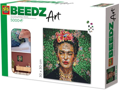 SES Creative - Beedz Art - Frida Kahlo - 5000 Strijkkralen met Grondplaten en Strijkvellen - Vanaf 12 Jaar