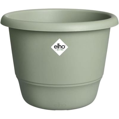 Elho Amiga Rond 40 - Bloempot voor Binnen & Buiten - 100% Gerecycled Plastic - Ø 39.0 x H 29.3 cm - Tijmgroen