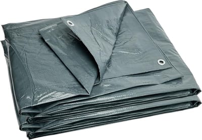Waterdicht Dekzeil - Beschermzeil Oogzeil - Buiten Bescherming - UV Bestendig Scheurvast - 8x10 Meter - Grijs 120 g/m²