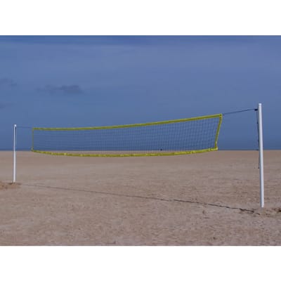 Beachvolley aluminium palen met voetplaat Sporti