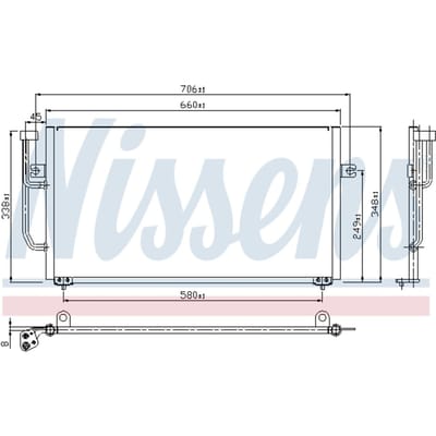 Condensator, airconditioning NISSENS 94306