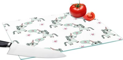 Glazen Snijplank - 39x28 - Unicorn - Patronen - Kind - Snijplanken Glas