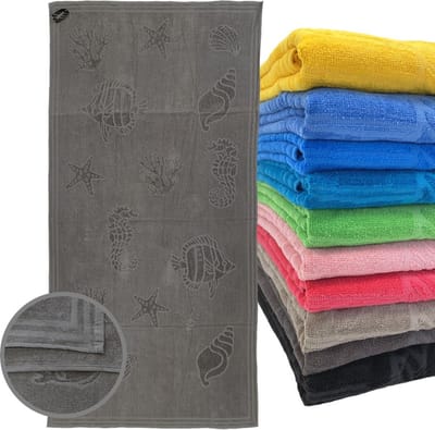 iSleep Strandlaken Schelp - 100x200 cm - Antracite