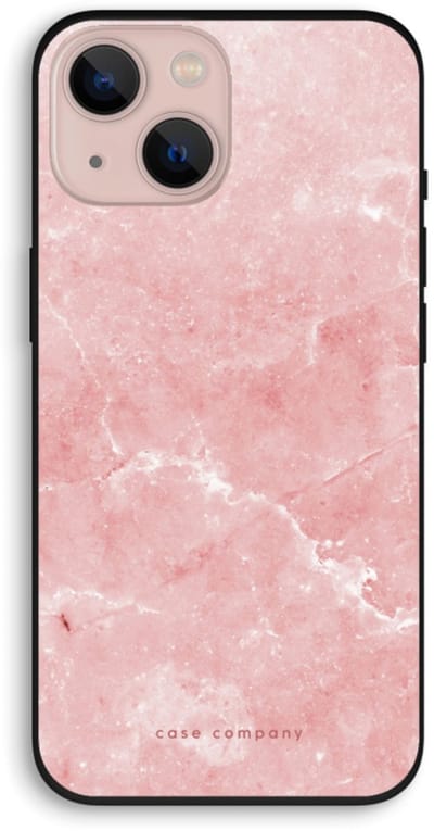 Case Company® - Hoesje geschikt voor iPhone 13 hoesje - Roze marmer - Biologisch Afbreekbaar Telefoonhoesje - Bescherming alle Kanten en Schermrand