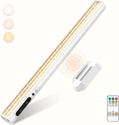 Oplaadbare LED Lamp met Bewegingssensor en Afstandsbediening - Draadloos, 4000 mAh, 3 Verlichtingsmodi voor Slaapkamer, Woonkamer, Keuken en Badkamer