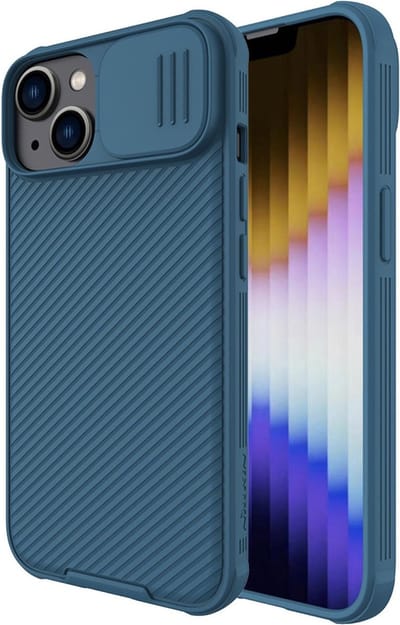 Telefoonhoesje geschikt voor Apple iPhone 14 - Nillkin CamShield Pro Case - Blauw