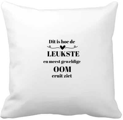 Akyol - dit is hoe de leukste en meest geweldige oom eruit ziet Kussen hoes - Oom - meest leukste oom - verjaardag - cadeautje voor oom - oom artikelen - kado - geschenk - 40 bij 40 cm