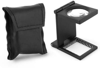Dailygoody - Mini Opvouwbare Vergrootglas - Drievoudige Vergroting - Ideaal Voor Sieraden - Zwart - Compact en Handig - Perfect Voor Detailwerk