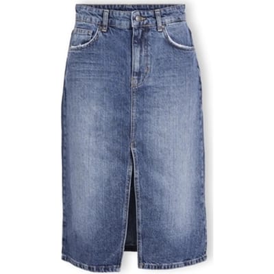 Midi-rokken Object Noos Harlow Midi Skirt - Medium Blue Denim