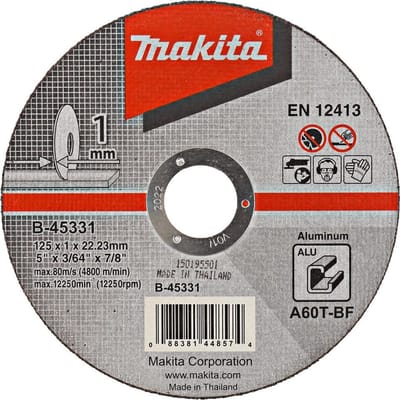 Makita B-45331 Doorslijpschijf 125x22,23x1,0mm aluminium