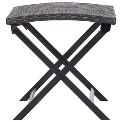 vidaXL - Kruk - inklapbaar - poly - rattan - bruin