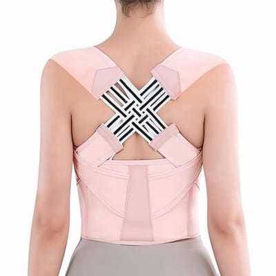 Houdingscorrector - Rugsteunband, Unisex - Verstelbare ondersteuning - Rugcorrector, Geschikt voor de bovenrug, Onzichtbaar onder kleding (M)