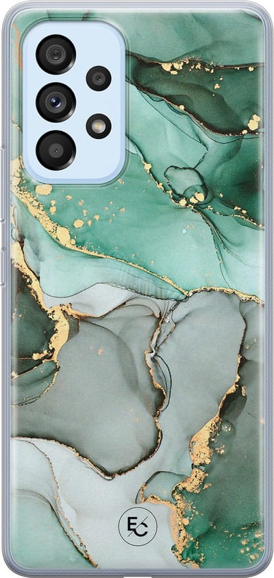 Hoesje geschikt voor Samsung Galaxy A53 - Marble Design - Soft Case - TPU - Marmer - Groen - ELLECHIQ